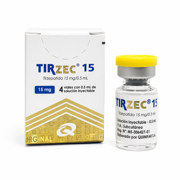 Caixa do produto TIRZEC 15 — Protocolo 15 · 0,5 mL